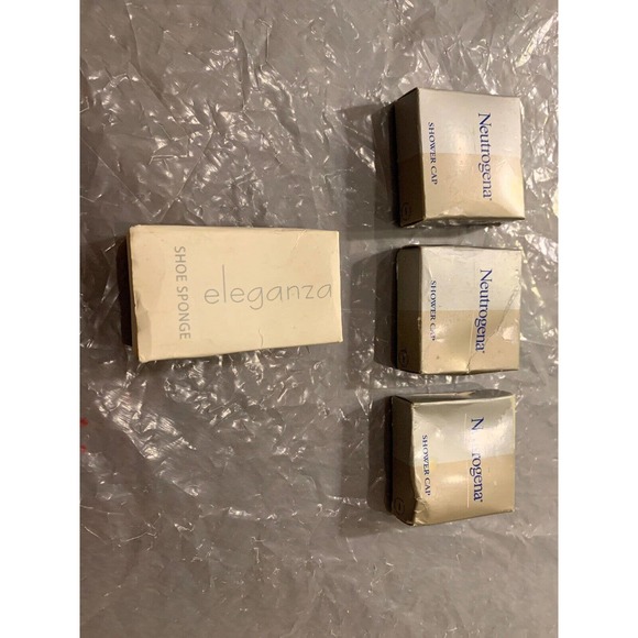 Neutrogena Shower Cap And Eleganza Shoe Sponge And Show Mitt Lot Of 8 New - Picture 3 of 10